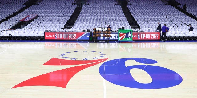 A general view at Wells Fargo Center before a game between the Philadelphia 76ers and Milwaukee Bucks on October 20, 2022, in Philadelphia, Pennsylvania.