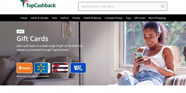 TopCashback also offers you cash when you buy gift cards.