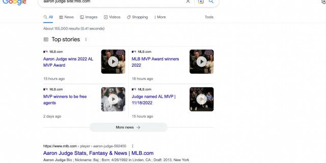 MLB Google Aaron Judge.