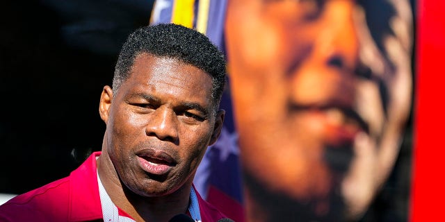 Former Republican candidate for Senate Herschel Walker speaks during a campaign rally on Nov. 29, 2022, in Greensboro, Georgia.