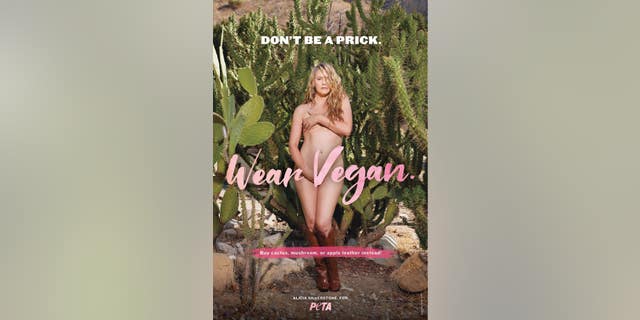 Alicia Silverstone poses nude for a PETA campaign.