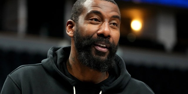 Brooklyn Nets assistant player development coach Amar'e Stoudemire before the Nuggets game at Ball Arena in Denver on Feb. 6, 2022.