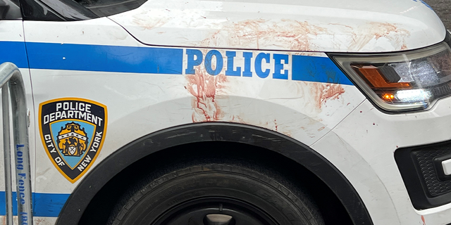 Man stabbed in broad daylight in Times Square on NYE next to police car.