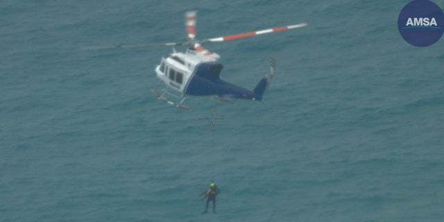 Authorities said the man was "very lucky" to have survived when he was lifted to safety.