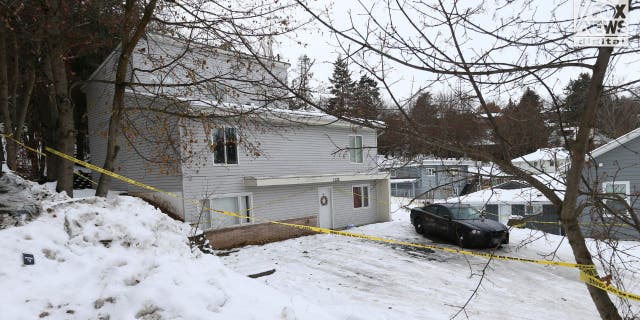The house where four University of Idaho coeds were murdered in mid-November 2022. 