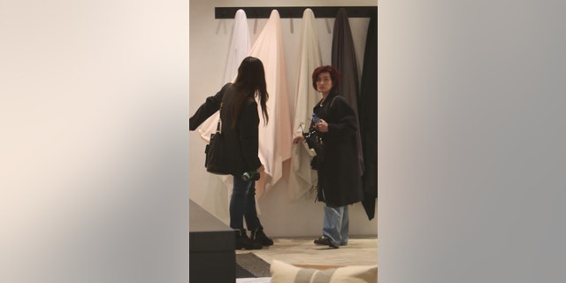Sharon Osbourne was seen shopping with a friend at James Perse in Beverly Hills on Monday.