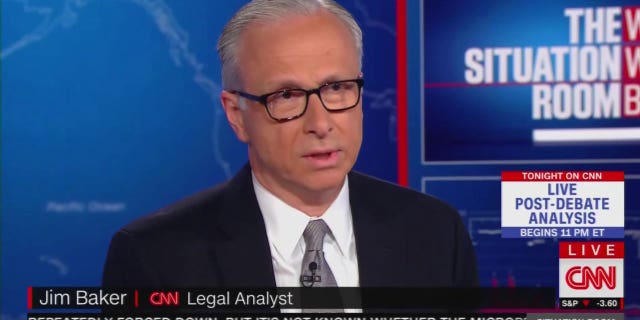 Jim Baker made his debut as a CNN legal analyst on "The Situation Room."