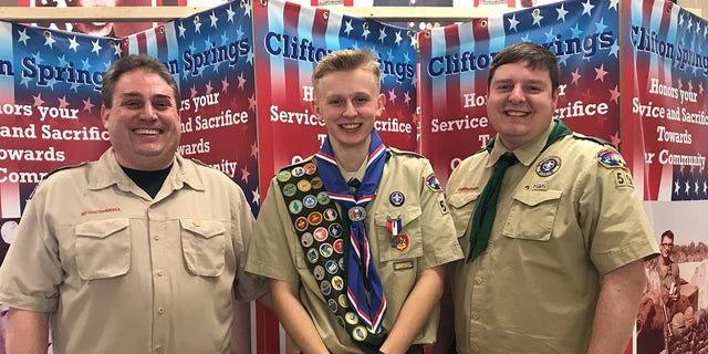 Ken DeLand with other Eagle Scouts. 