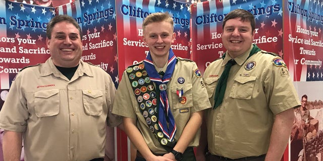 Ken DeLand with other Eagle Scouts. 