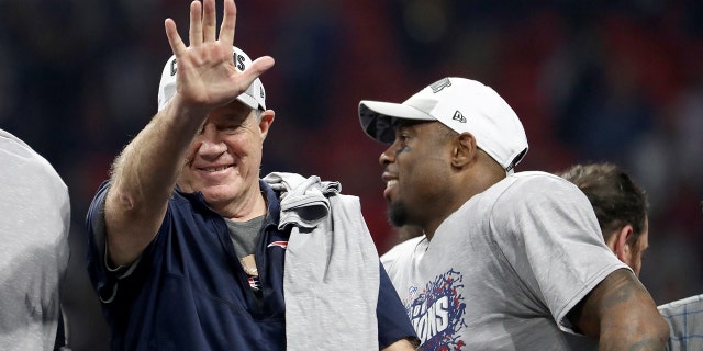 Head coach Bill Belichick of the New England Patriots celebrates his 13-3 win over Los Angeles Rams during Super Bowl LIII against Los Angeles Rams at Mercedes-Benz Stadium on February 03, 2019 in Atlanta, Georgia.