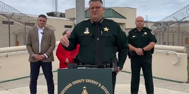 Brevard County Sheriff Wayne Ivey speaks at a press conference Nov. 28