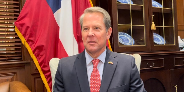 Republican Gov. Brian Kemp of Georgia is interviewed by Fox News Digital at his offices in the Georgia state capitol, on Dec. 1, 2022 in Atlanta, GA.