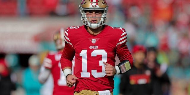 San Francisco 49ers quarterback Brock Purdy before the game against the Miami Dolphins, Dec. 4, 2022.