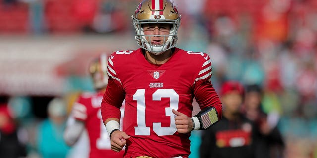 San Francisco 49ers quarterback Brock Purdy before the game against the Miami Dolphins, Dec. 4, 2022.
