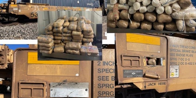 A hidden compartment in a train arriving from Mexico contained more than 700,000 fentanyl pills and methamphetamine, Arizona border officials said.