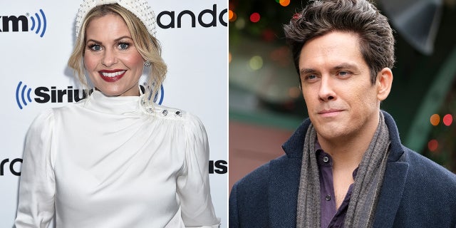Great American Family actor Neal Bledsoe, right, announced he was leaving the network after Candace Cameron Bure's