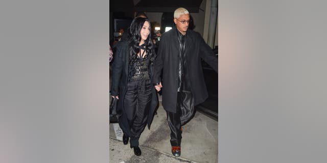 Cher and Alexander "AE" Edwards are seen on Nov. 2 in Los Angeles.