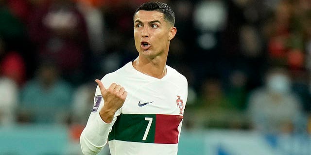 Portugal's Cristiano Ronaldo leaves the pitch after being substituted during the World Cup Group H soccer match between South Korea and Portugal, at the Education City Stadium in Al Rayyan, Qatar, Friday, Dec. 2, 2022. 