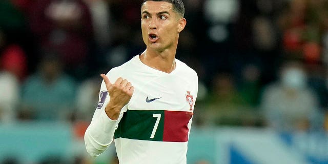 Portugal's Cristiano Ronaldo leaves the pitch after being substituted during the World Cup Group H soccer match between South Korea and Portugal, at the Education City Stadium in Al Rayyan, Qatar, Friday, Dec. 2, 2022.