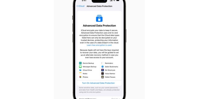 iCloud Advanced Data Protection uses end-to-end encryption to provide Apple's highest level of cloud data security.