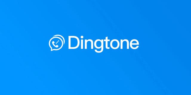 Dingtone ब्रान्ड नाम को लेबल।