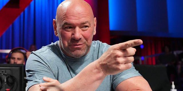 UFC president Dana White reacts to a fight during Dana White's Contender Series season six week nine at UFC APEX on September 20, 2022 in Las Vegas, Nevada.