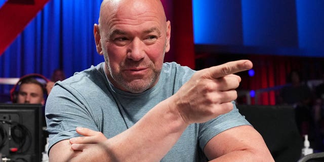 UFC president Dana White reacts to a fight during Dana White's Contender Series season six week nine at UFC APEX on September 20, 2022 in Las Vegas, Nevada.