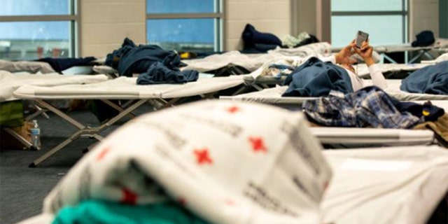 A migrant shelter in Denver, Colorado.