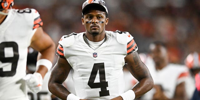 FILE - Deshaun Watson of the Cleveland Browns