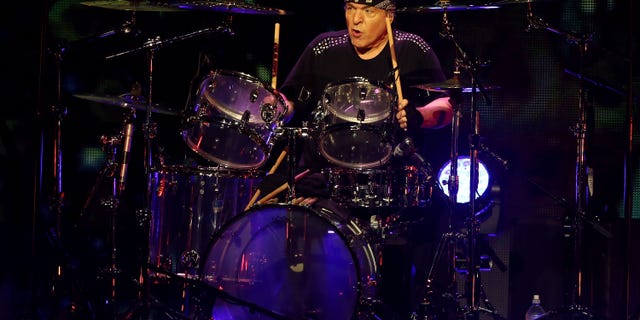 Dino Danelli of The Rascals performs at The Greek Theatre on Oct. 10, 2013 in Los Angeles.