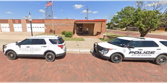 The Electra Police Department. A woman allegedly left buckets of human waste outside the police station in November.