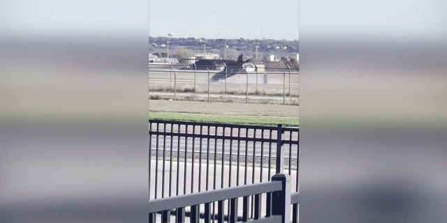 An F-35 jet crashed at the Naval Air Station Joint Reserve Base Fort Worth on Thursday, and the pilot ejected safely from the aircraft.