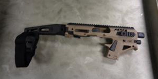 Illegal firearms parts seized by CBP.
