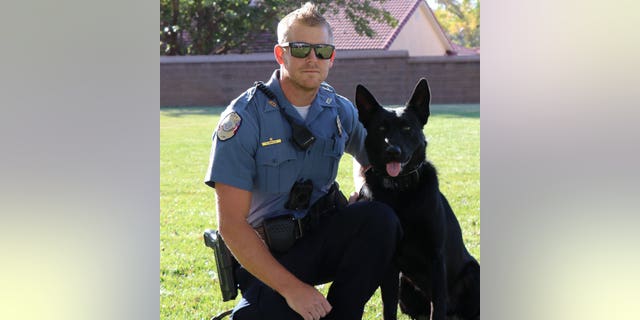 K-9 officer Riko with his handler.