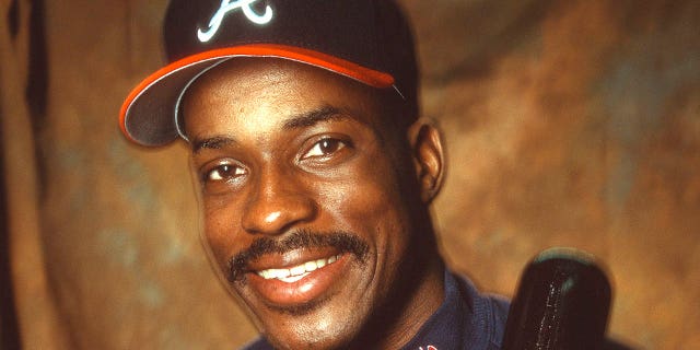 Fred McGriff of the Atlanta Braves poses for this portrait during Major League Baseball spring training circa 1995.