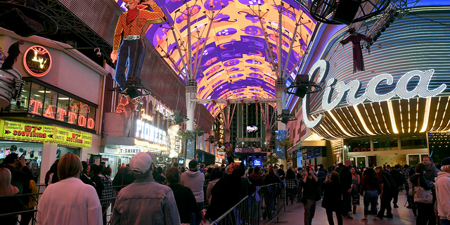 The Freemont Street Experience in Las Vegas with its video canopy.