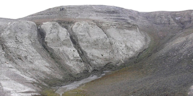 This 2006 photo provided by researchers shows geological formations at Kap Kobenhavn, Greenland. (Svend Funder via AP)