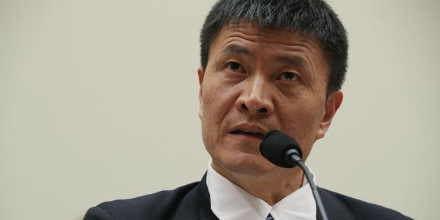 Former Tiananmen student leader Fengsuo Zhou testifies during a hearing before the Congressional-Executive Commission on China June 4, 2019 on Capitol Hill in Washington, D.C. The commission held a hearing on "Tiananmen at 30: Examining the Evolution of Repression in China." 