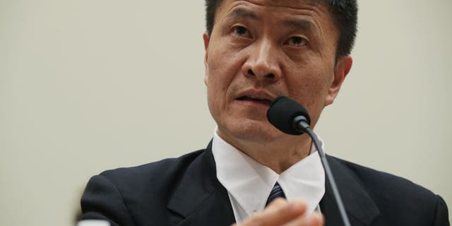 Former Tiananmen student leader Fengsuo Zhou testifies during a hearing before the Congressional-Executive Commission on China June 4, 2019 on Capitol Hill in Washington, D.C. The commission held a hearing on "Tiananmen at 30: Examining the Evolution of Repression in China."
