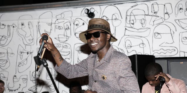 Theophilus London performed at his album "Bebey" release party at Indiepop on February 13, 2020 in Los Angeles, California. 