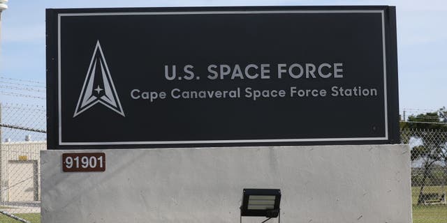 A view of SpaceX and U.S. Space Force compound at Cape Canaveral Space Force Station in Florida.