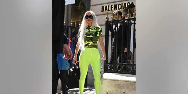 Kim Kardashian was spotted in Paris this summer outside the Balenciaga store.