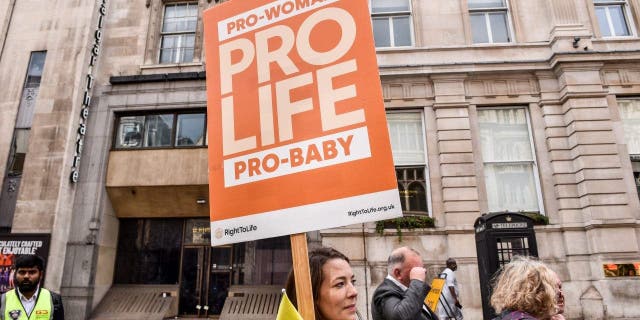 A protester holds a placard during a demonstration in September.