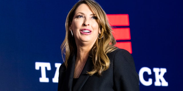 Ronna McDaniel, chairwoman of the Republican National Committee, takes the stage at an Election Night party in Washington, D.C., on Nov. 8, 2022.