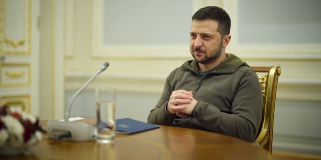 Ukrainian President Volodymyr Zelenskyy in Ukraine's capital Kyiv on November 19, 2022. 