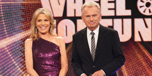 Pat Sajak and Vanna White are the longtime co-hosts for "Wheel of Fortune."