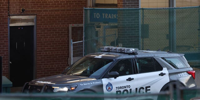 This file image shows Toronto Police investigate a double stabbing at the High Park Subway station of two women, one fatally on the platform on Dec. 8, 2022. 