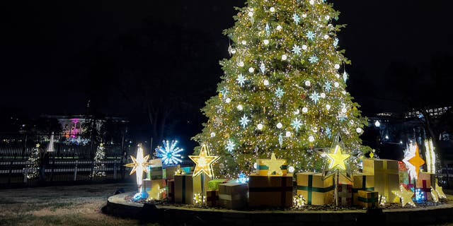 The National Christmas Tree is seen near the White House in Washington, D.C., on Dec. 12.