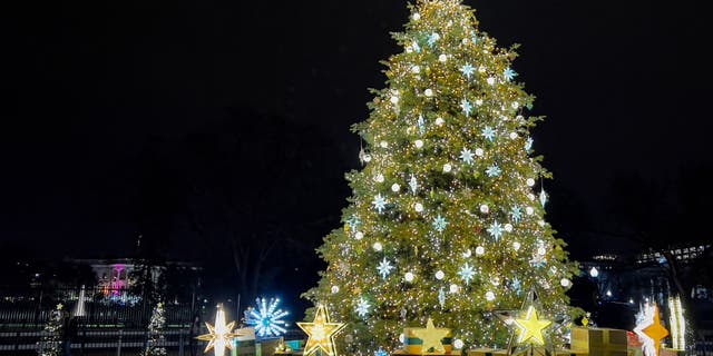 The National Christmas Tree is seen near the White House in Washington, D.C., on Dec. 12.