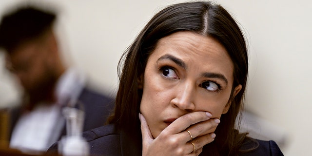 Representative Alexandria Ocasio-Cortez, a Democrat from New York, during a House Financial Services Committee hearing investigating the collapse of FTX in Washington, DC, US, on Tuesday, Dec. 13, 2022. 